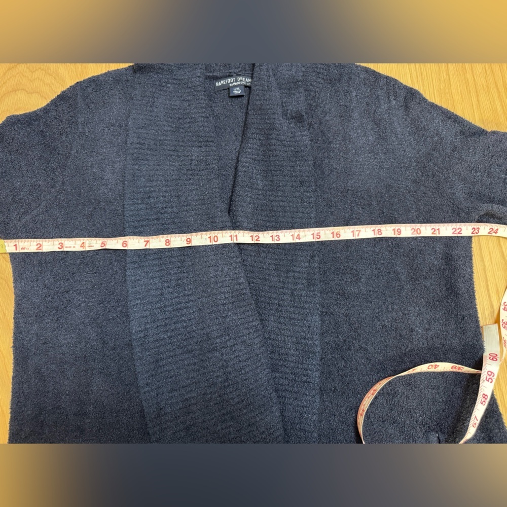 Barefoot Dreams Bamboo Chic Lite Cardigan | Style 452 | L/XL | Navy Blue - Picture 6 of 8